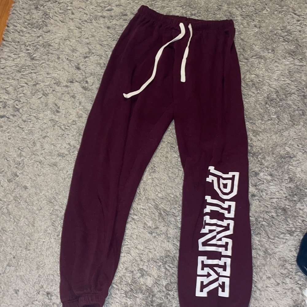 PINK Maroon Joggers